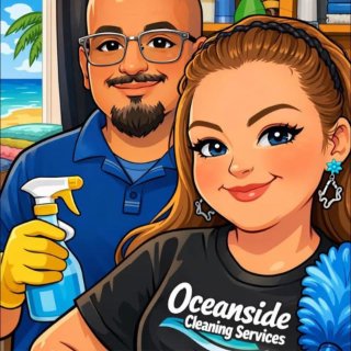 Illustration of the Oceanside Cleaning Services team