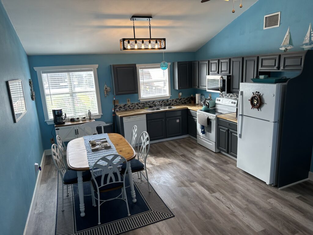 Heart of Port Aransas kitchen and dining area